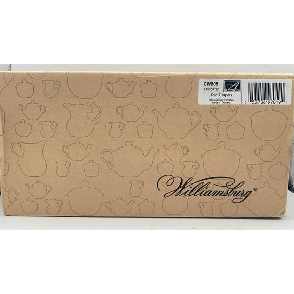 Williamsburg Tea Time Collection 3 Different One Cup Tea Pots NIP Andrea Sadek - Picture 14 of 14